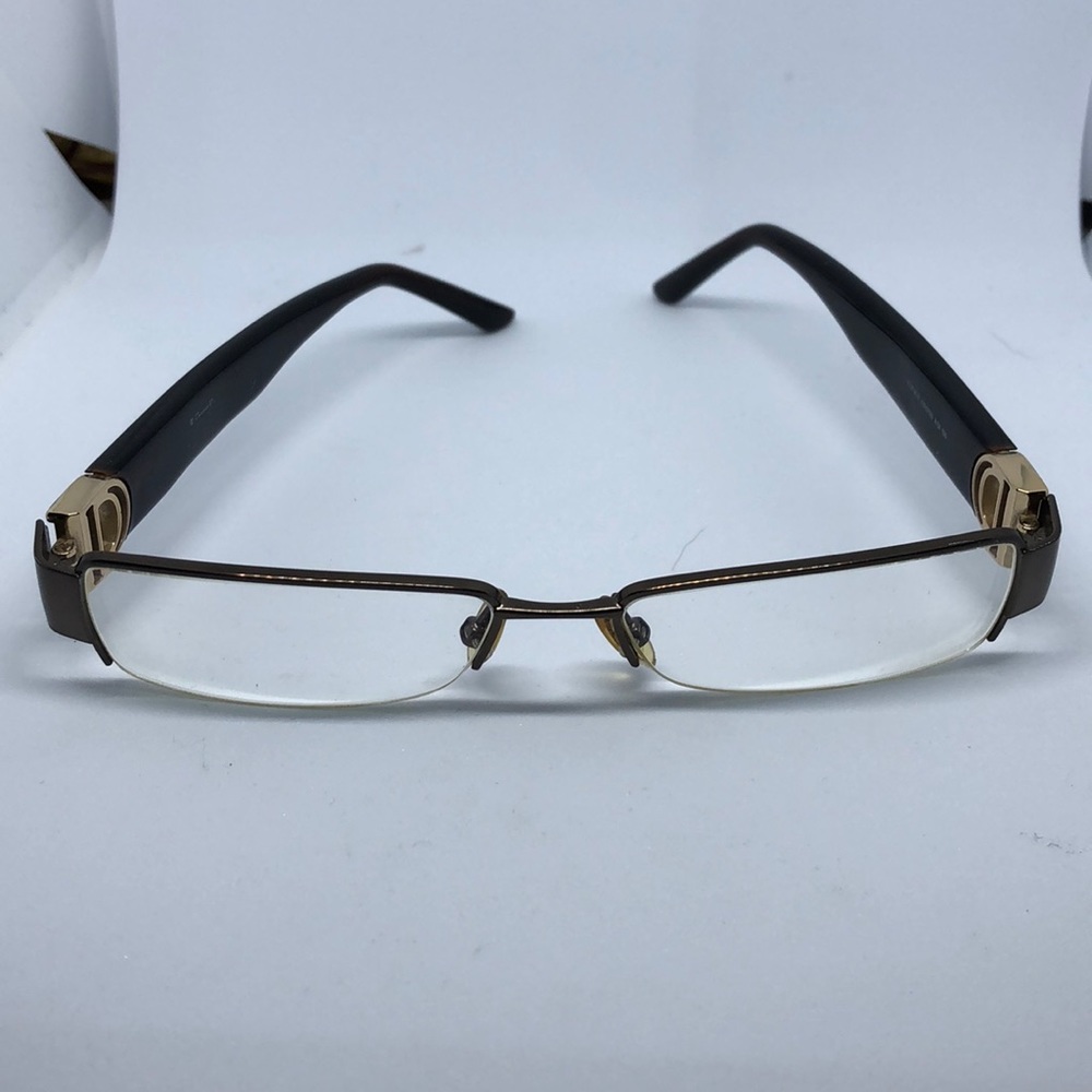 Dior Brown Glasses Rectangular Semi-Rimless Design